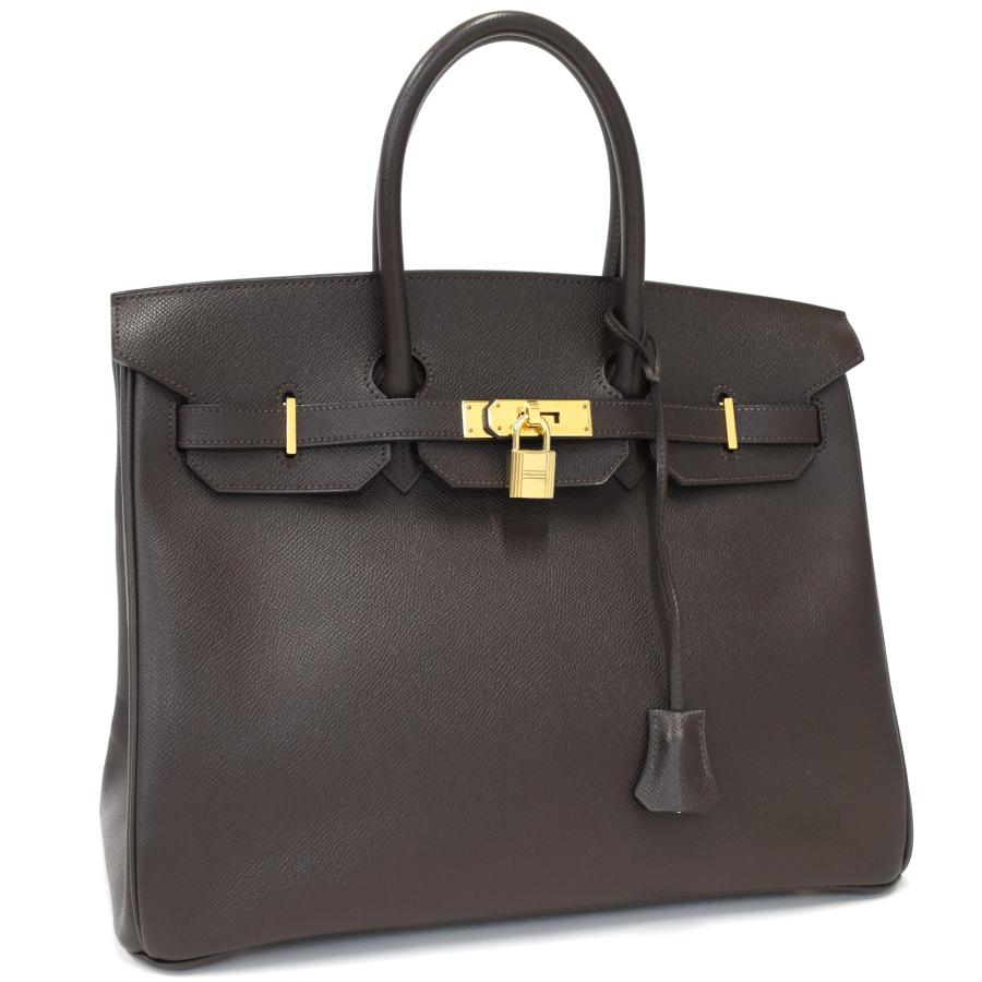 Birkin エルメス バーキン35 ハンドバッグ □B刻印 クシュベル レザー