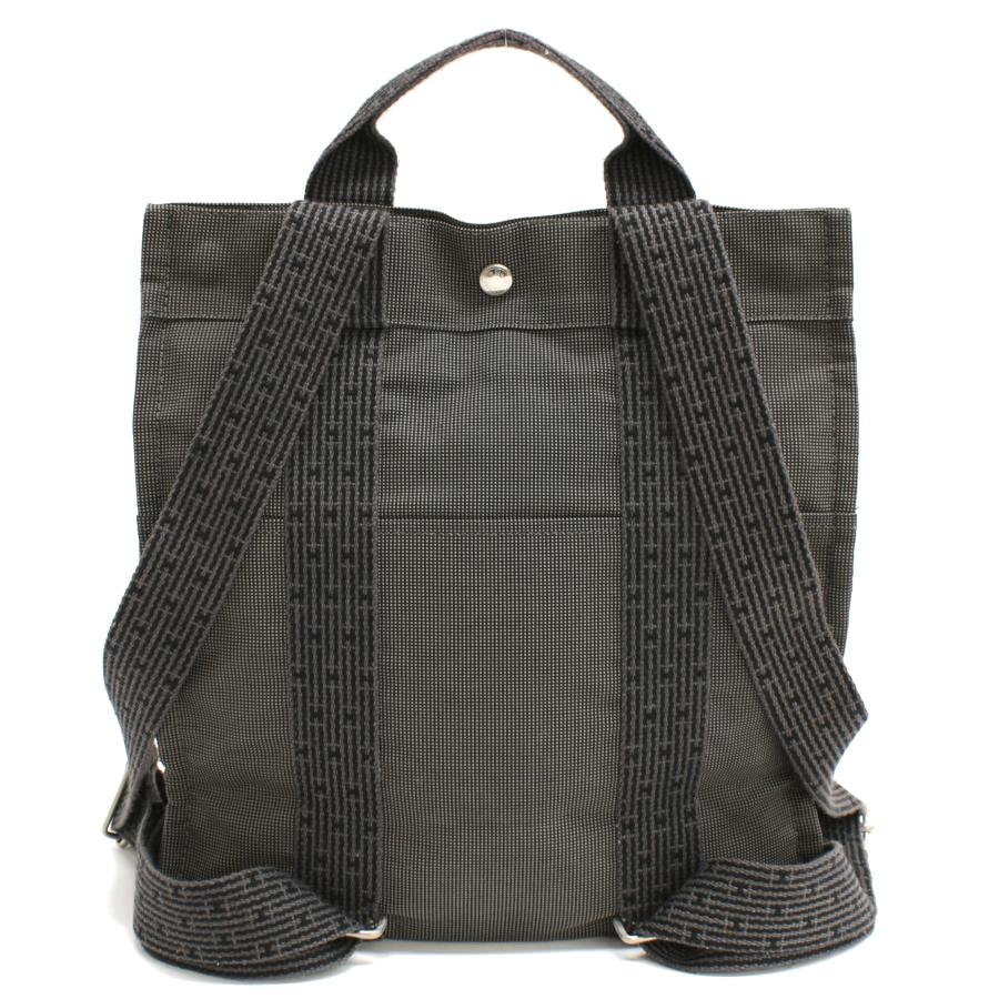 エルメス サックアドMM トート リュックサック エールライン ポリアミドキャンバス グレー HERMES Ad MM | エールライン | 02