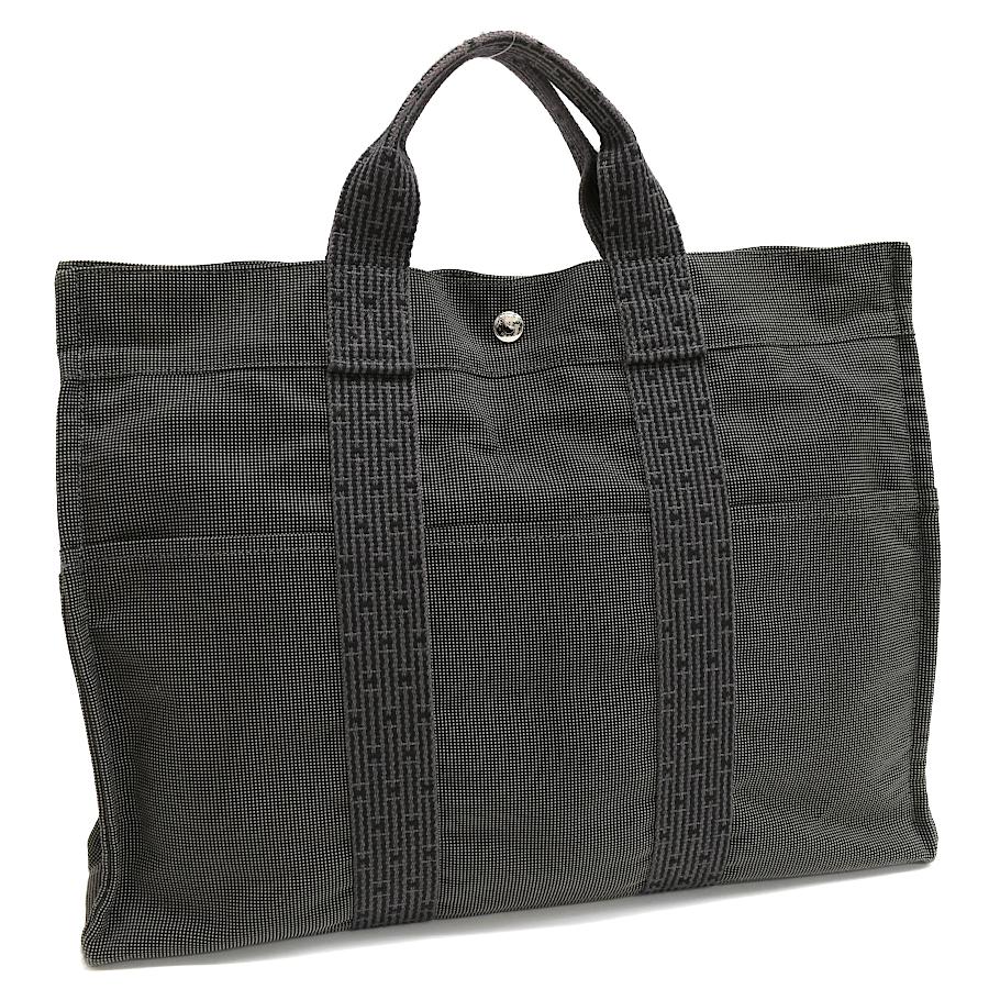 エルメス エールライン トートバッグ MM ハンドバッグ ナイロンキャンバス グレー HERMES Her Line | エールライン