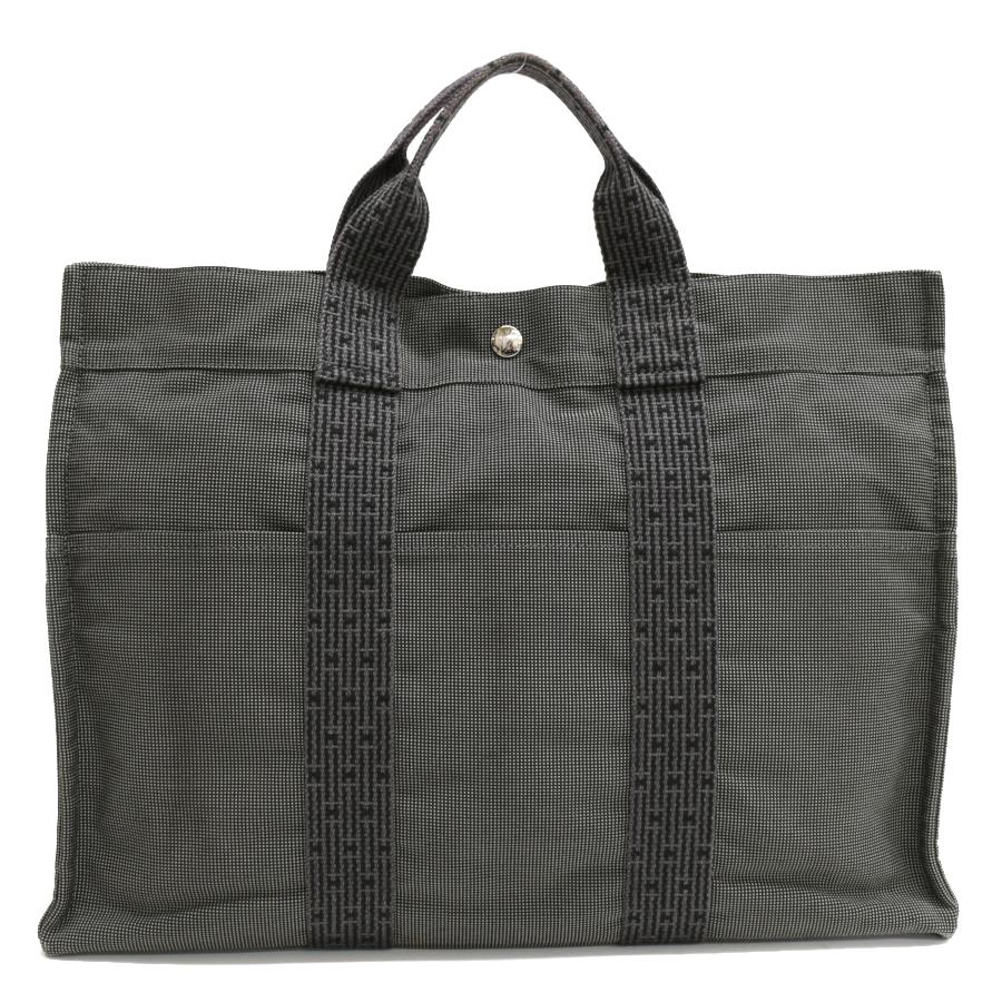 エルメス エールライン トートバッグ MM ハンドバッグ ナイロンキャンバス グレー HERMES Her Line | エールライン | 02