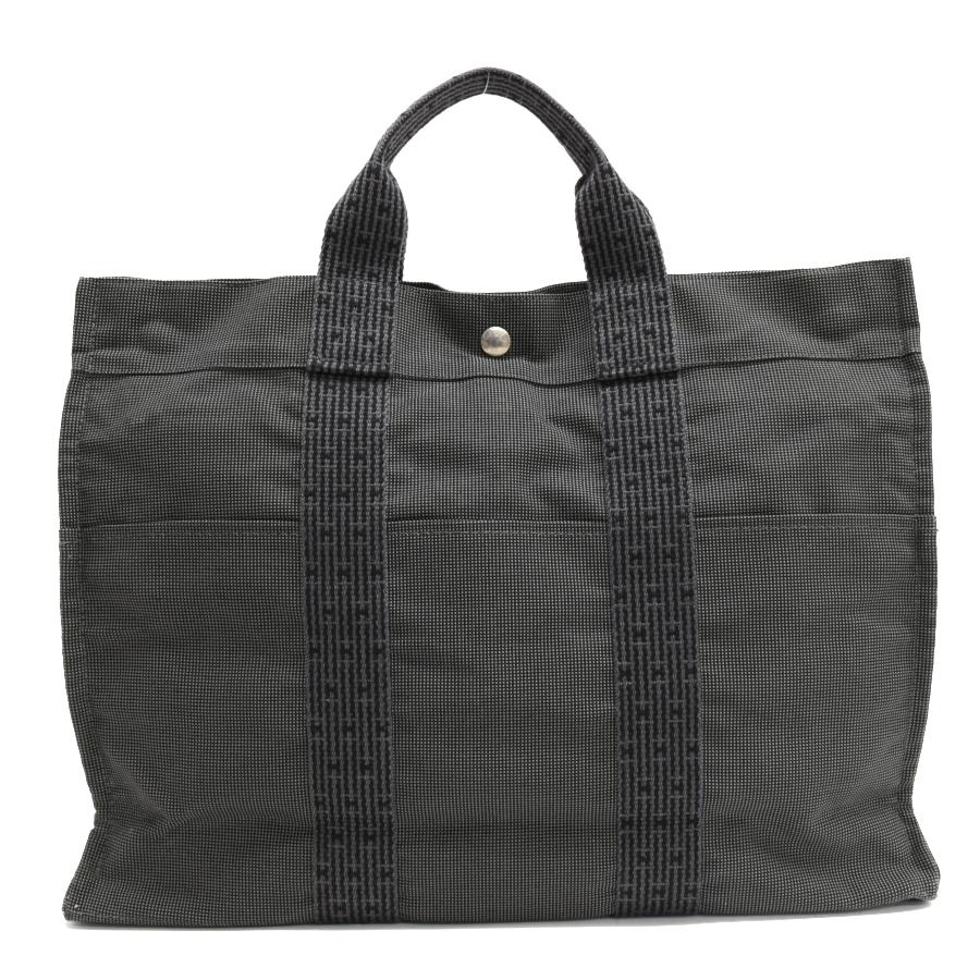 エルメス エールライン トートバッグ MM ハンドバッグ ナイロンキャンバス グレー HERMES Her Line | エールライン | 02