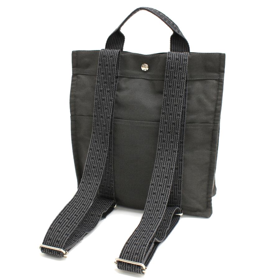 エルメス サックアドMM トート リュックサック エールライン ポリアミドキャンバス グレー HERMES Ad MM | エールライン | 06