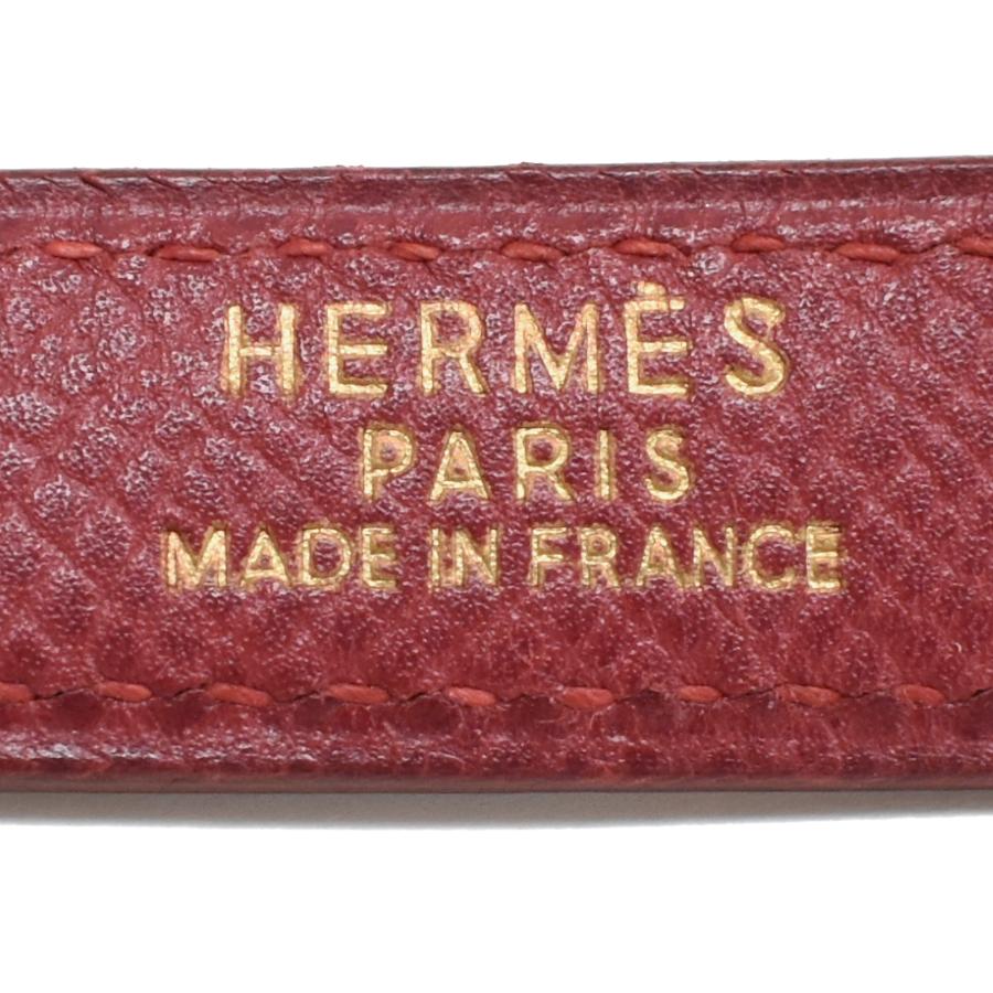 HERMES（エルメス） ショルダーストラップ レザー レッド ゴールド金具