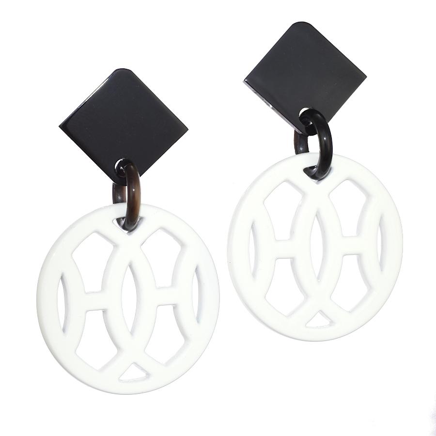 エルメス アヴァ ピアス(両耳用) 925×バッファローホーン