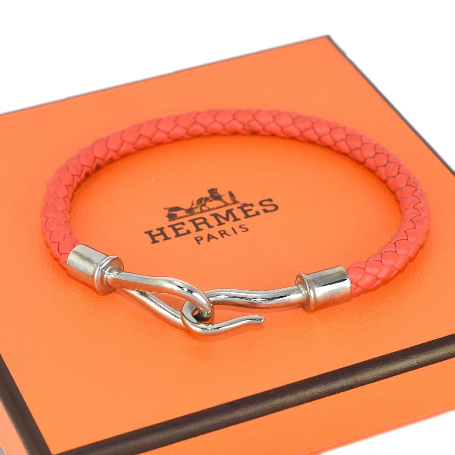 【超美品】エルメス　ジャンボブレスレット　オレンジ HERMES（エルメス） ジャンボH ブレスレット ヴォースウィフト レザー