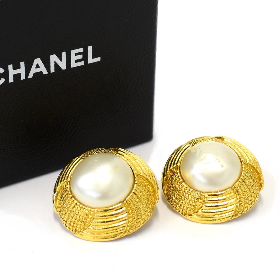 CHANEL（シャネル） イヤリング サークル フェイクパール GP ゴールド 