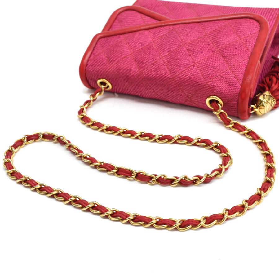 CHANEL シャネル チェーンショルダーバッグ ダブルフラップ タッセル 