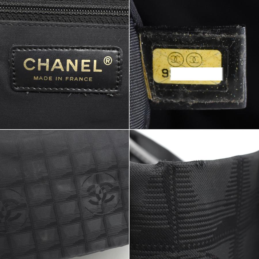 ニュートラベルライン シャネル トートバッグ ナイロン ブラック