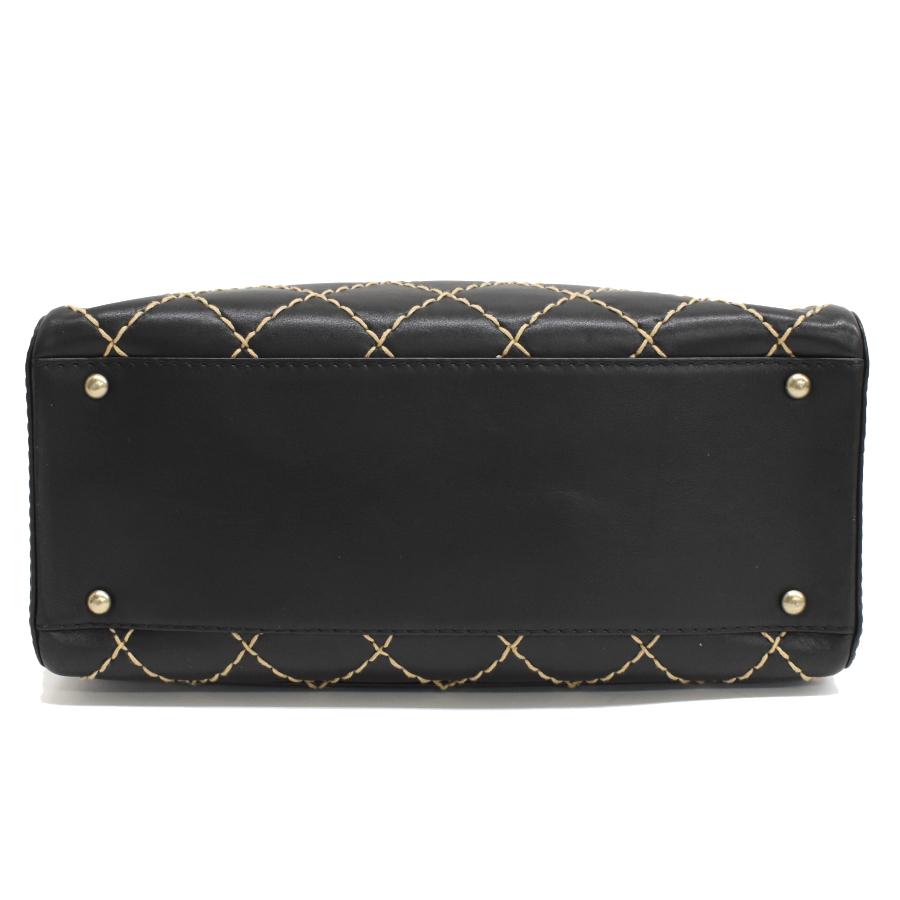 【ポーチ付】 シャネル ワイルドステッチ ココマーク ミニボストン ゴールド ポーチ付】 シャネル ワイルドステッチ ココマーク ミニボストン