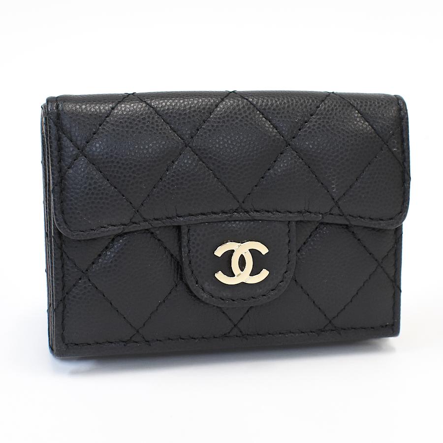 マトラッセ 新品同様 シャネル スモールフラップウォレット 財布  