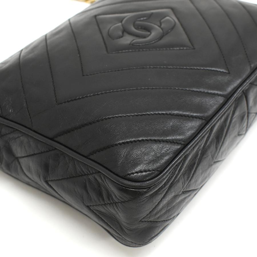 極美品 シャネル マトラッセ ダイヤステッチ ラムスキン ショルダーバック CHANEL（シャネル） ダイヤステッチ タッセル チェーン ショルダー
