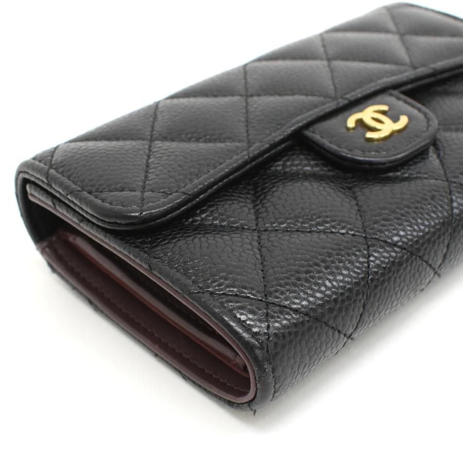 【広尾店】 美品 シャネル CHANEL マトラッセ コンパクトウォレット 三つ折り財布 キャビアスキン 黒 G金具 31番台 【15332】 Amazon | [CHANEL] [シャネル] 三つ折り財布 キャビアスキン