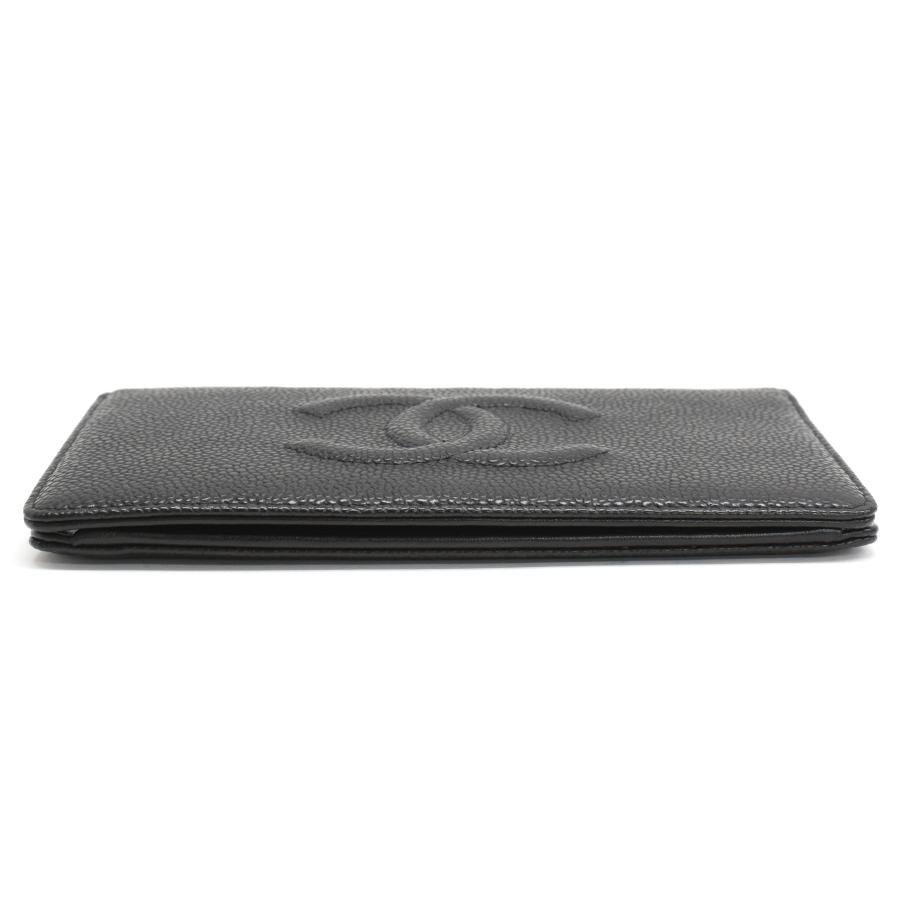 CHANEL（シャネル） 二つ折り 縦型 長財布 A48651 キャビアスキン
