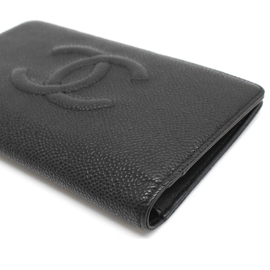 CHANEL（シャネル） 二つ折り 縦型 長財布 A48651 キャビアスキン