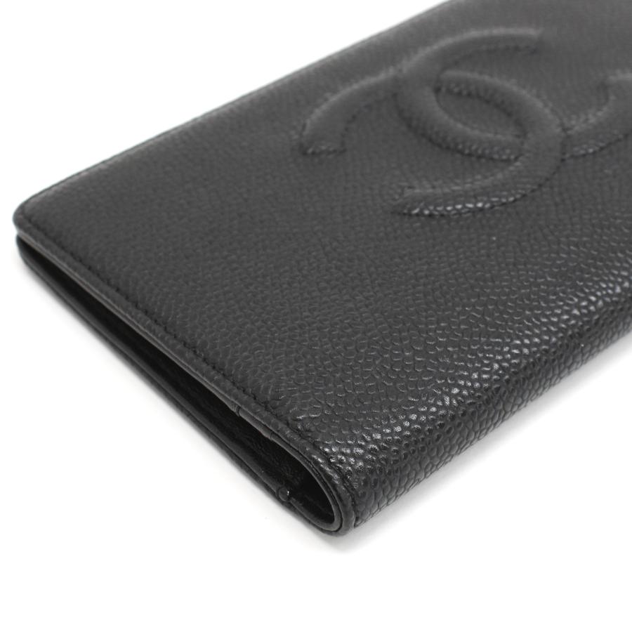 CHANEL シャネル長財布　二つ折り CHANEL（シャネル） 二つ折り 縦型 長財布 A48651 キャビアスキン
