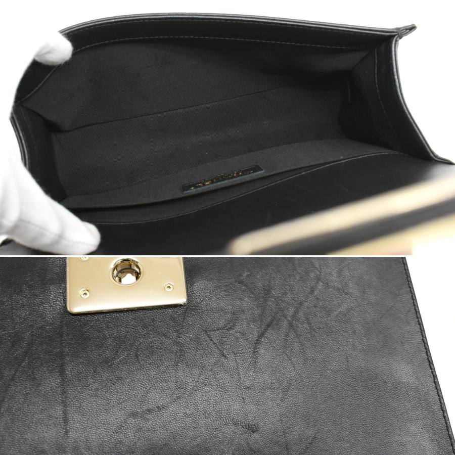 美品~~ ブラックレザー ショルダーバッグ Leboy** BOY CHANEL シャネル チェーンショルダーバッグ ボーイシャネル