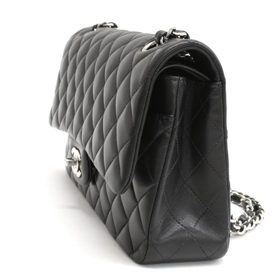 新品同様 シャネル マトラッセ25 チェーン ショルダーバッグ A01112 ラムスキン ブラック CHANEL Matelasseの画像