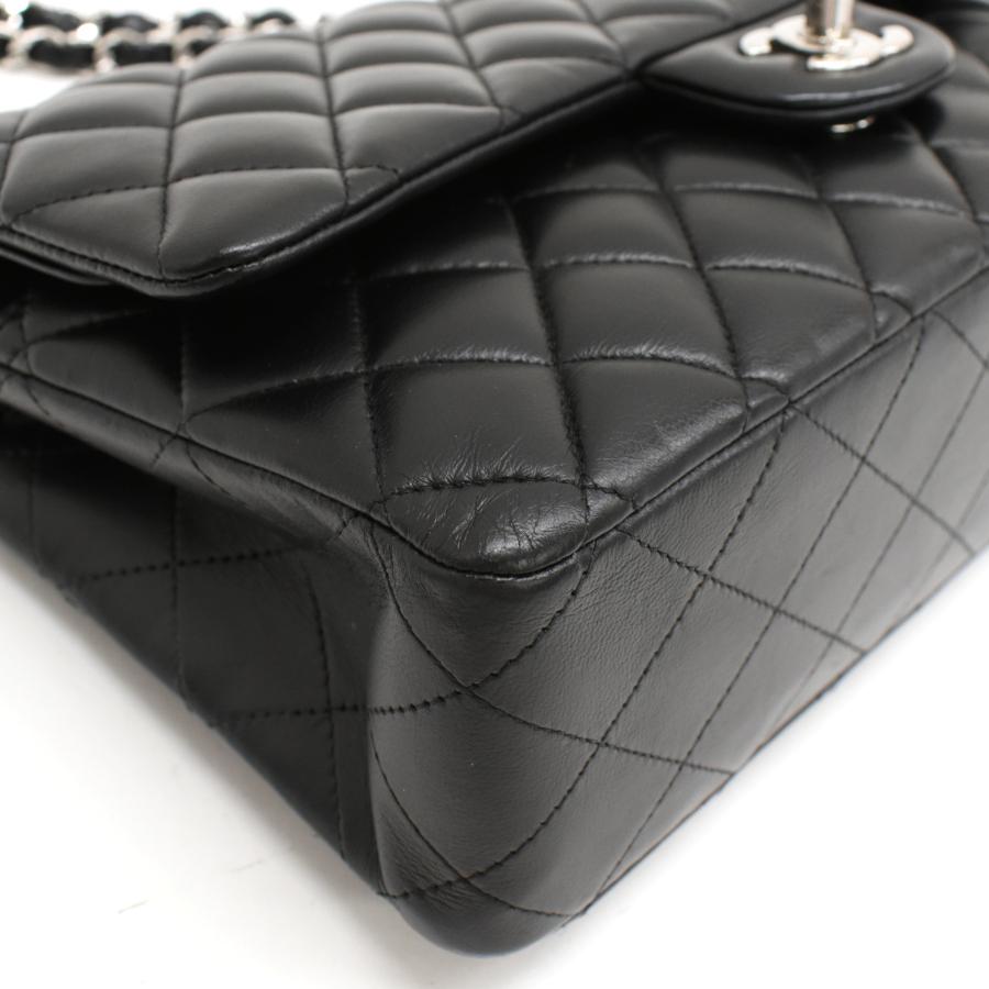 新品同様 シャネル マトラッセ25 チェーン ショルダーバッグ A01112 ラムスキン ブラック CHANEL Matelasseの画像