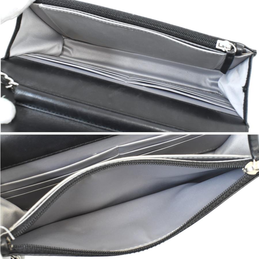 新品同様 シャネル カメリア チェーンウォレット ショルダーバッグ A47421 ココマーク ラムスキン レザー CHANELの画像