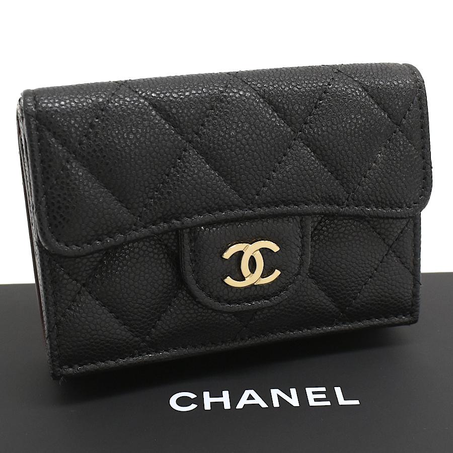 【星】シャネル財布　マトラッセ　クラシック　スモールフラップ　キャビアスキン 星】シャネル財布 マトラッセ クラシック スモールフラップ キャビアスキン