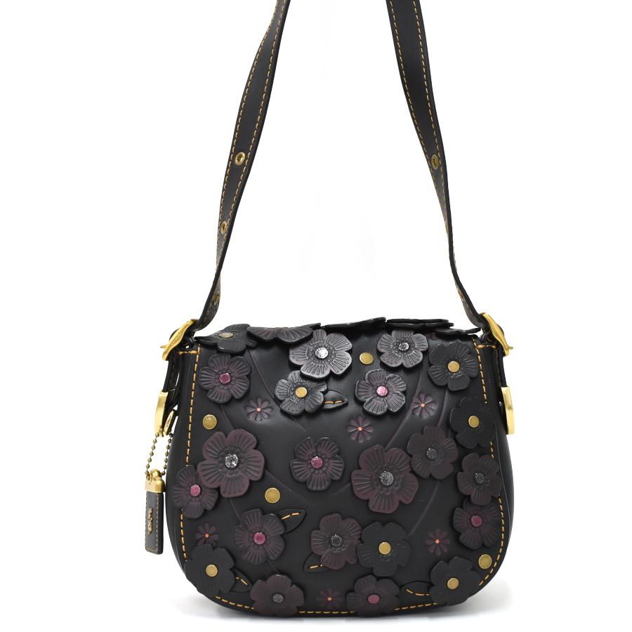 COACH コーチ ショルダーバッグ ティーローズ アップリケ サドルバッグ  