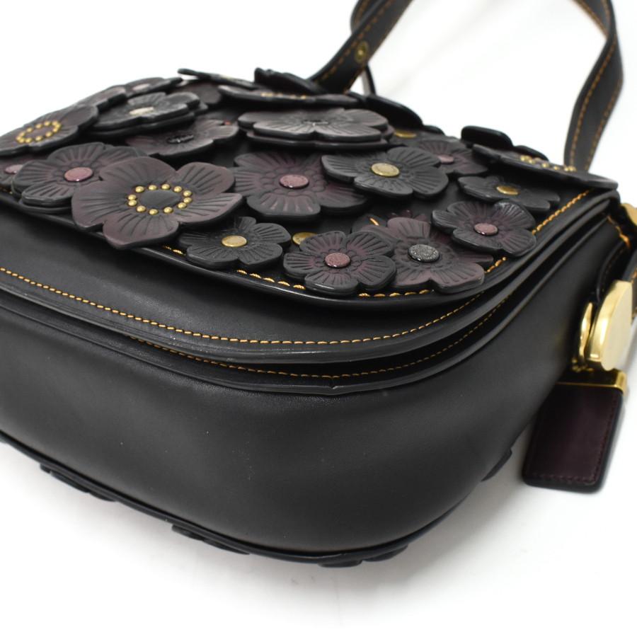 COACH コーチ ショルダーバッグ ティーローズ アップリケ サドルバッグ 