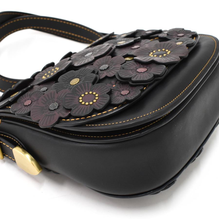 COACH コーチ ショルダーバッグ ティーローズ アップリケ サドルバッグ 