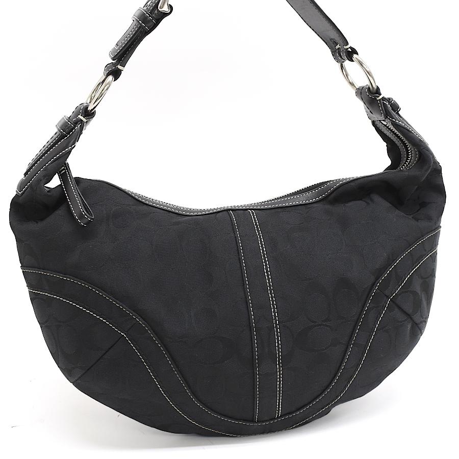 ゆずCOACH ブラックレザー ショルダーバッグ COACH 【並行輸入品】コーチ バッグ メンズ ショルダーバッグ 斜