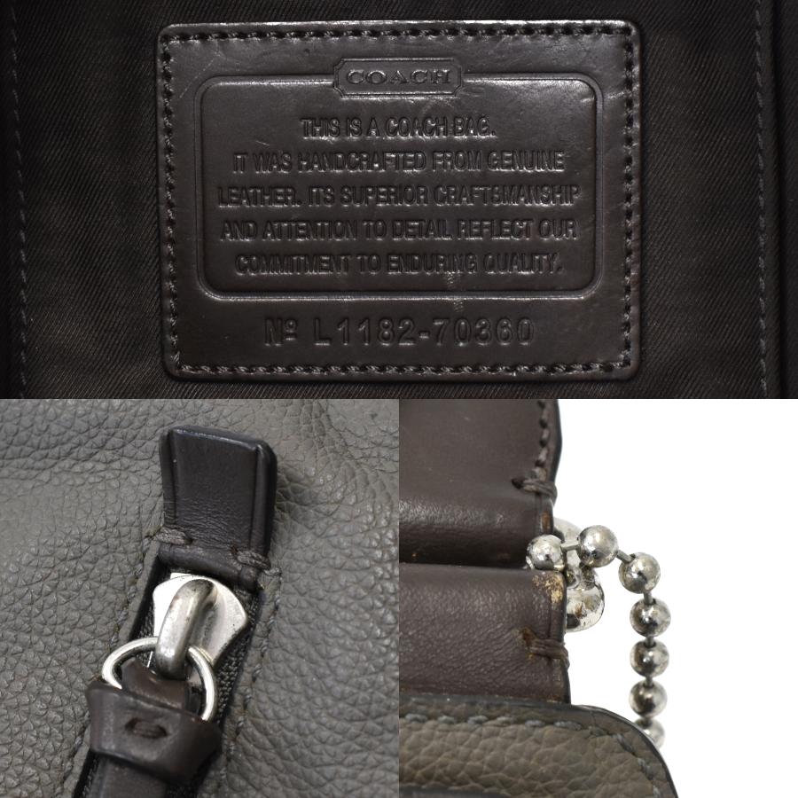 COACH（コーチ） ボディバッグ トンプソン 70360 レザー カーキ×ダーク