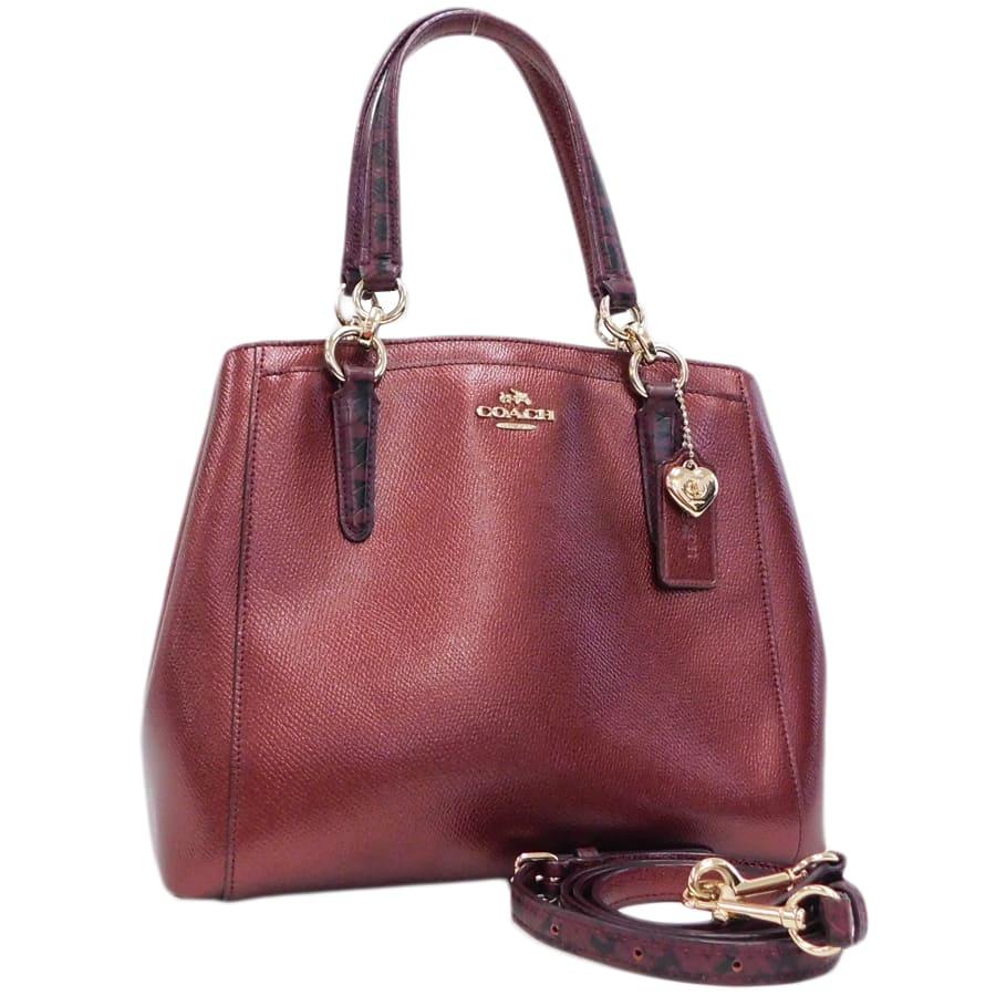 COACH（コーチ） 新品同様 スモール・2wayバッグ F55517 ボルドー系 