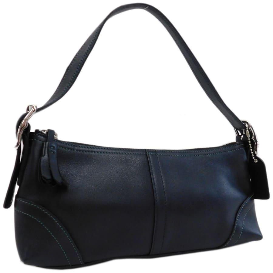 COACH（コーチ） 新品同様 アクセサリーポーチ 8A64 ブラック系 レザー 
