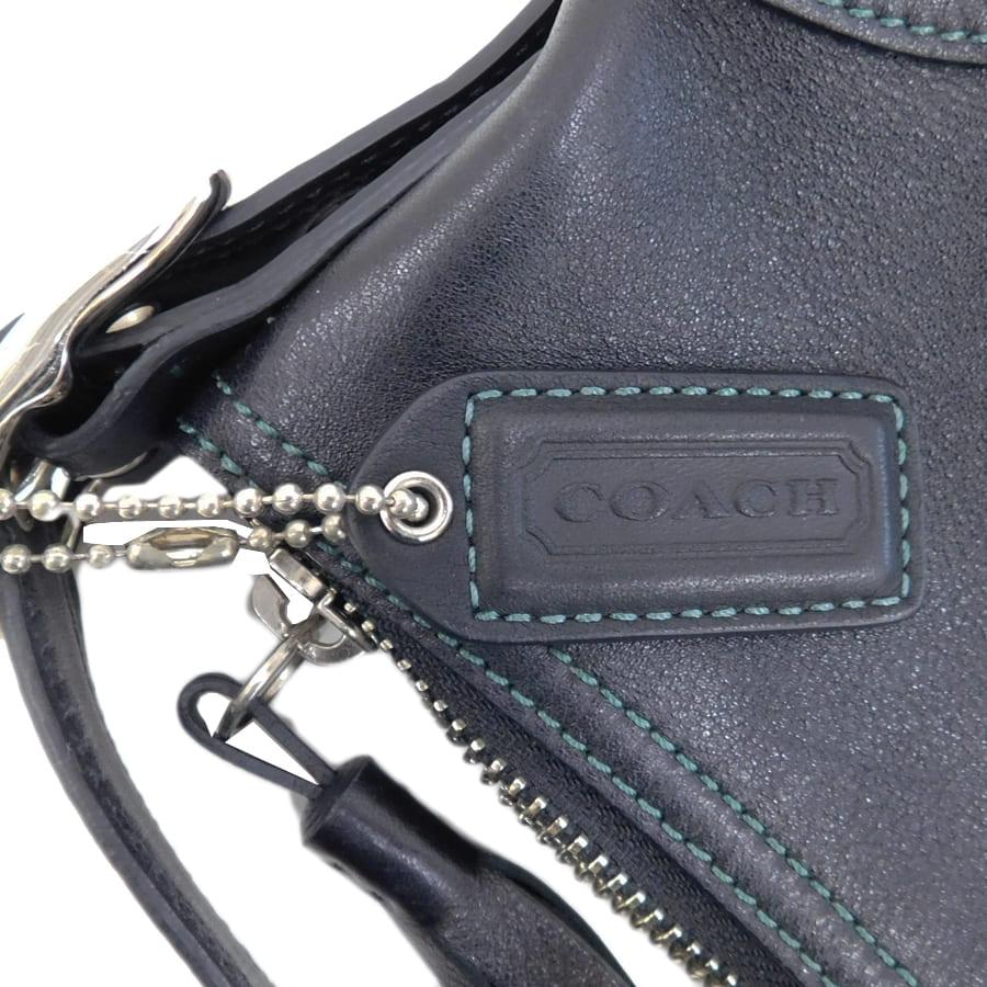 COACH（コーチ） 新品同様 アクセサリーポーチ 8A64 ブラック系 レザー 