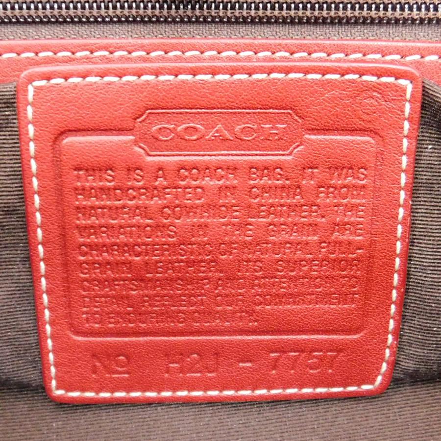 COACH（コーチ） トートバッグ 7757 レッド系 レザー レディース
