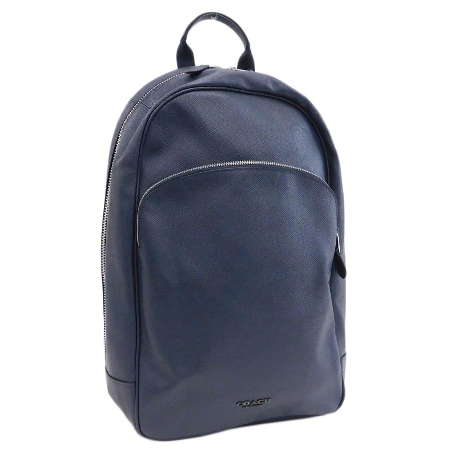 COACH（コーチ） 新品同様 リュック F72512 ネイビー系 レザー メンズ