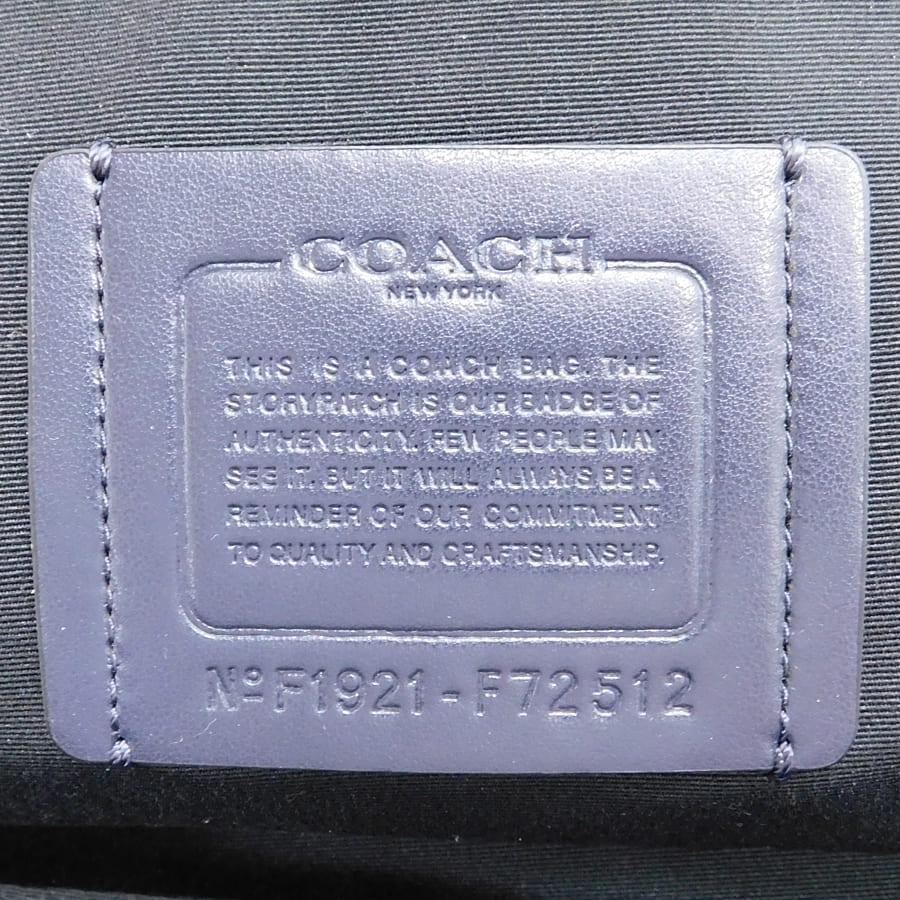 COACH（コーチ） 新品同様 リュック F72512 ネイビー系 レザー メンズ 