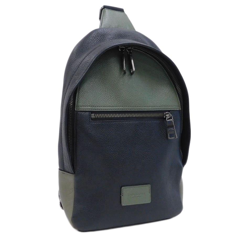 COACH（コーチ） ボディバッグ 72112 カーキ×ブラック系 レザー 