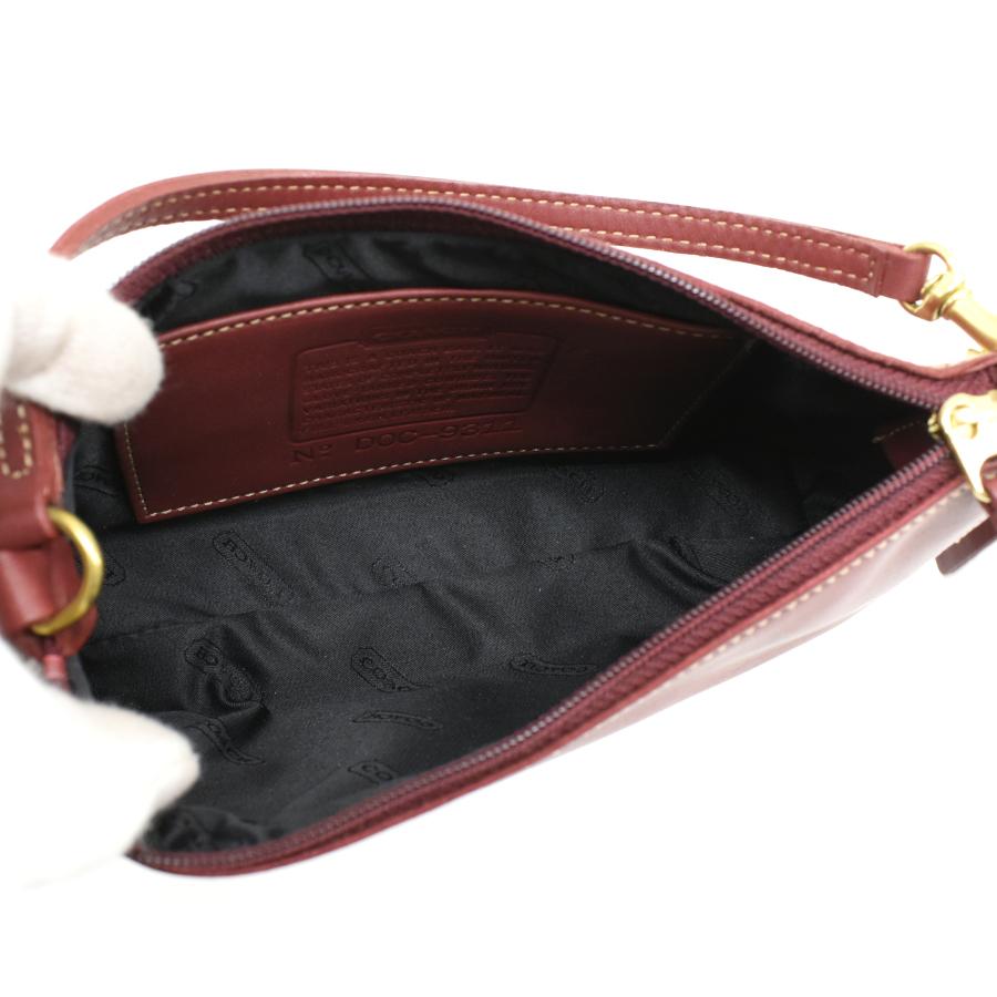 美品】オールドコーチ 9311 レザー ショルダーバッグ レッド 【公式通販】