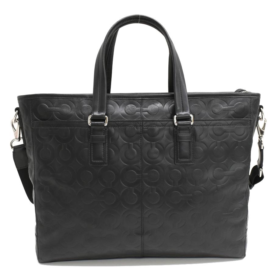 【美品】COACH コーチ70253 オプアートビジネスバッグ　2way A4 COACH（コーチ） オプアート 2way ビジネス トートバッグ 70253 レザー