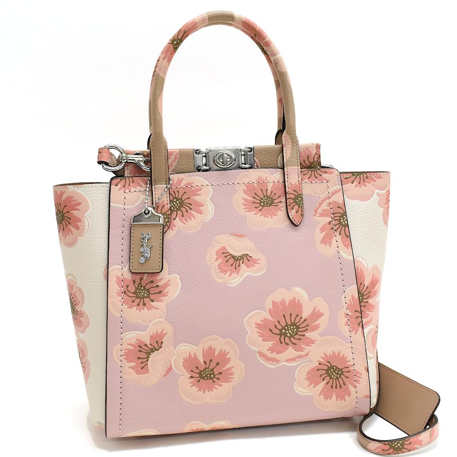 新品　COACH トートバッグ 2WAY ピンク カジュアル トループ コーチ トート ウィズ サクラ ブロッサム 日本限定 2way
