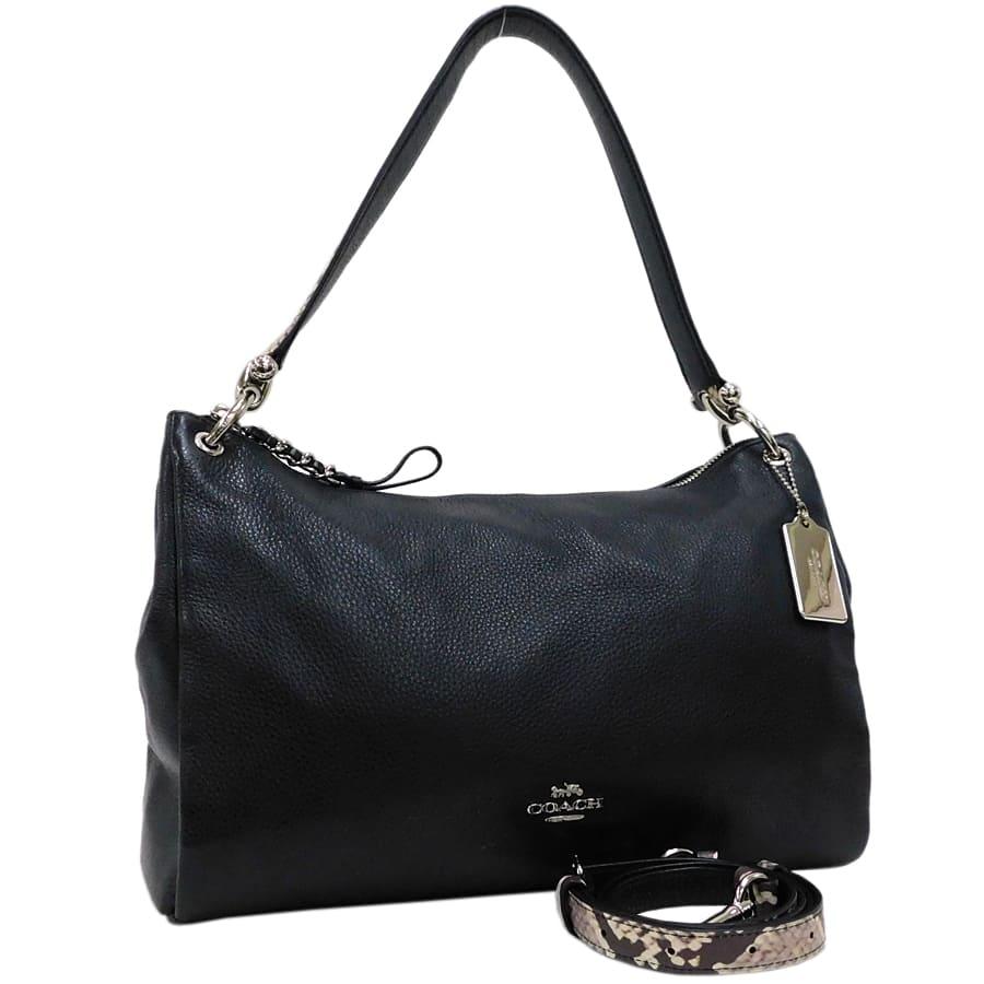 COACH（コーチ） 2wayショルダーバッグ F28987 ブラック系 レザー 斜め