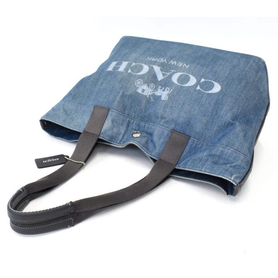 COACH（コーチ） トートバッグ F25902 デニム インディゴ シルバー金具 