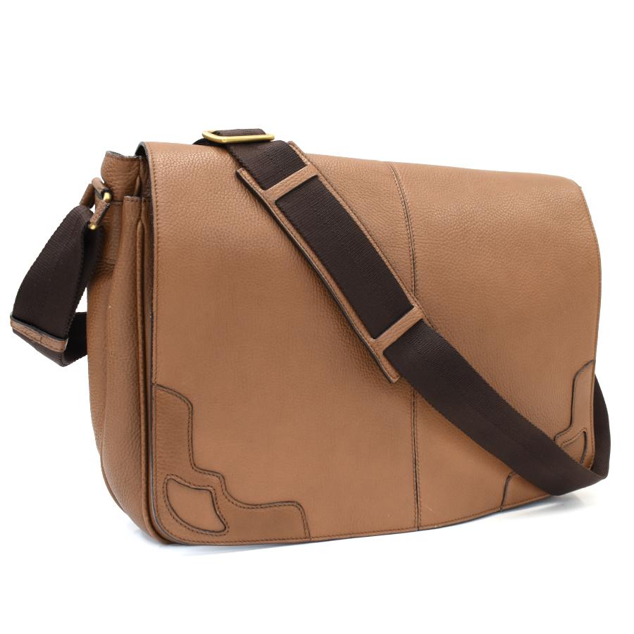 Cartier カルティエ ショルダーバッグ レザー キャメル 斜め掛け  