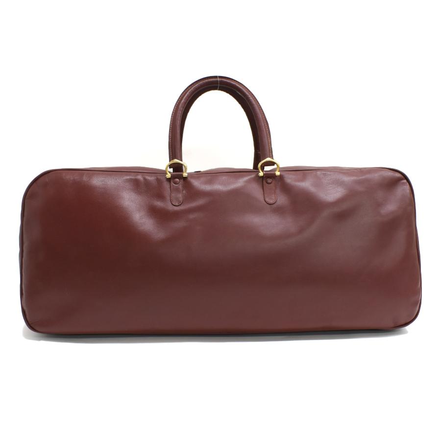 新品 カルティエ マストライン ケース ボルドー ゴールド金具 MUST DE CARTIER カルティエ ラケットバッグ ラケットケース マスト