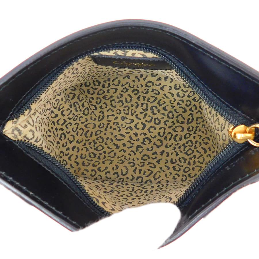 Cartier（カルティエ） 新品同様 ポーチ ブラック系 レザー パンテール
