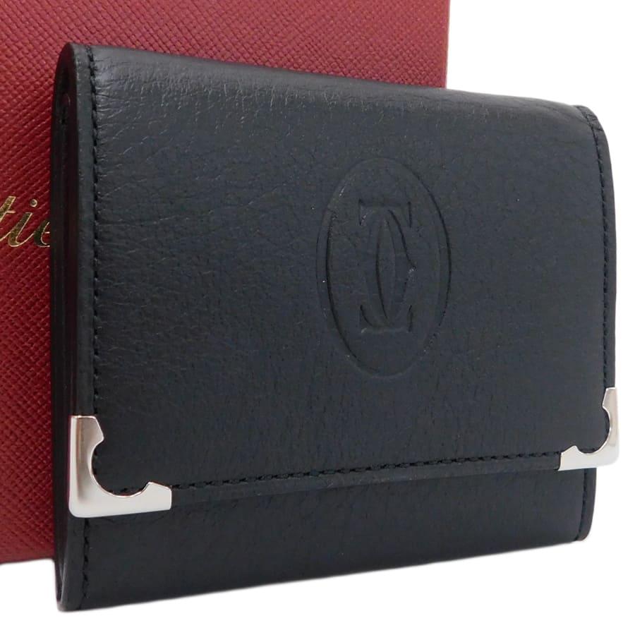 カルティエ CARTIER コインケース マストライン ブラック