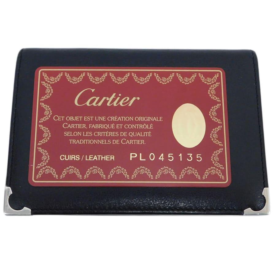 Cartier（カルティエ） カードケース ブラック系 レザー マストライン