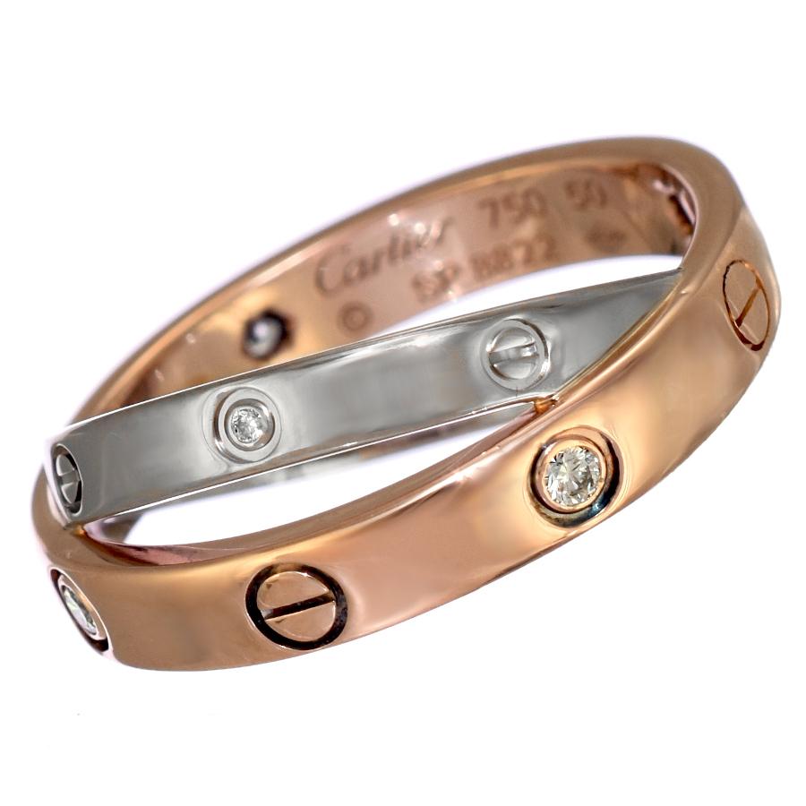 Cartier カルティエ K18PG ピンクゴールド ミニラブ リング #48 Cartier カルティエ K18PG ピンクゴールド ミニラブ リング #48
