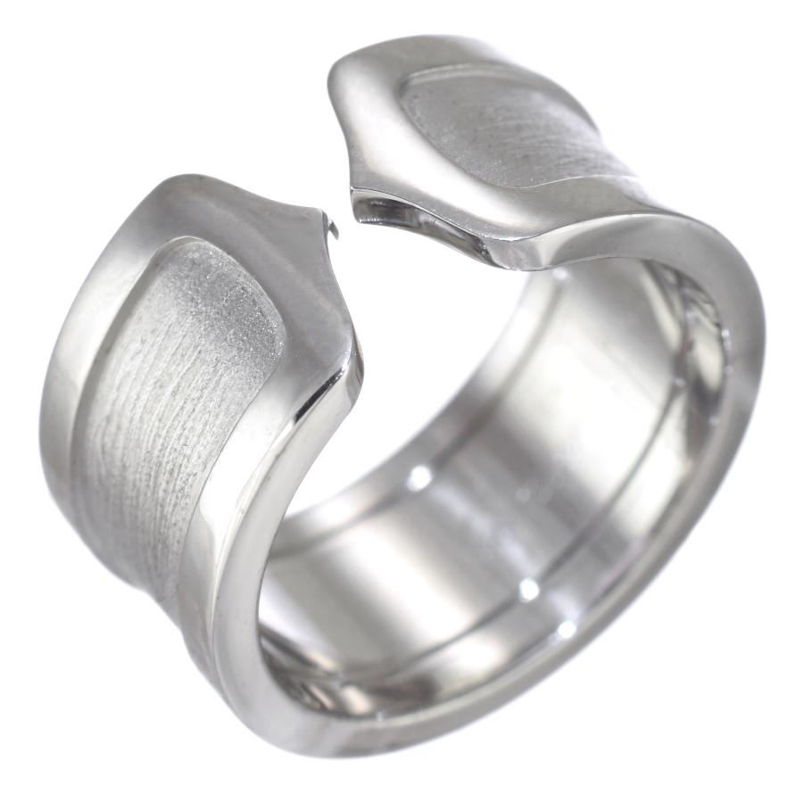 カルティエ【Cartier】 C2リング K18ホワイトゴールド C DE CARTIER カルティエ #54 14号 C2 リング 指輪 K18ホワイト