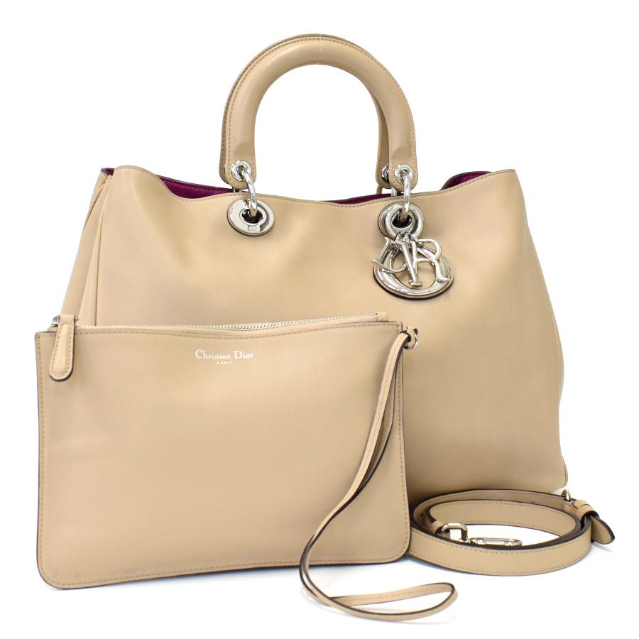 Christian Dior クリスチャンディオール パラダイス ディオリッシモ 2WAYバッグ ハンドバッグ ショルダーバッグ ブラック レザー シルバー金具 Christian Dior（クリスチャン・ディオール） ディオリッシモ 2way