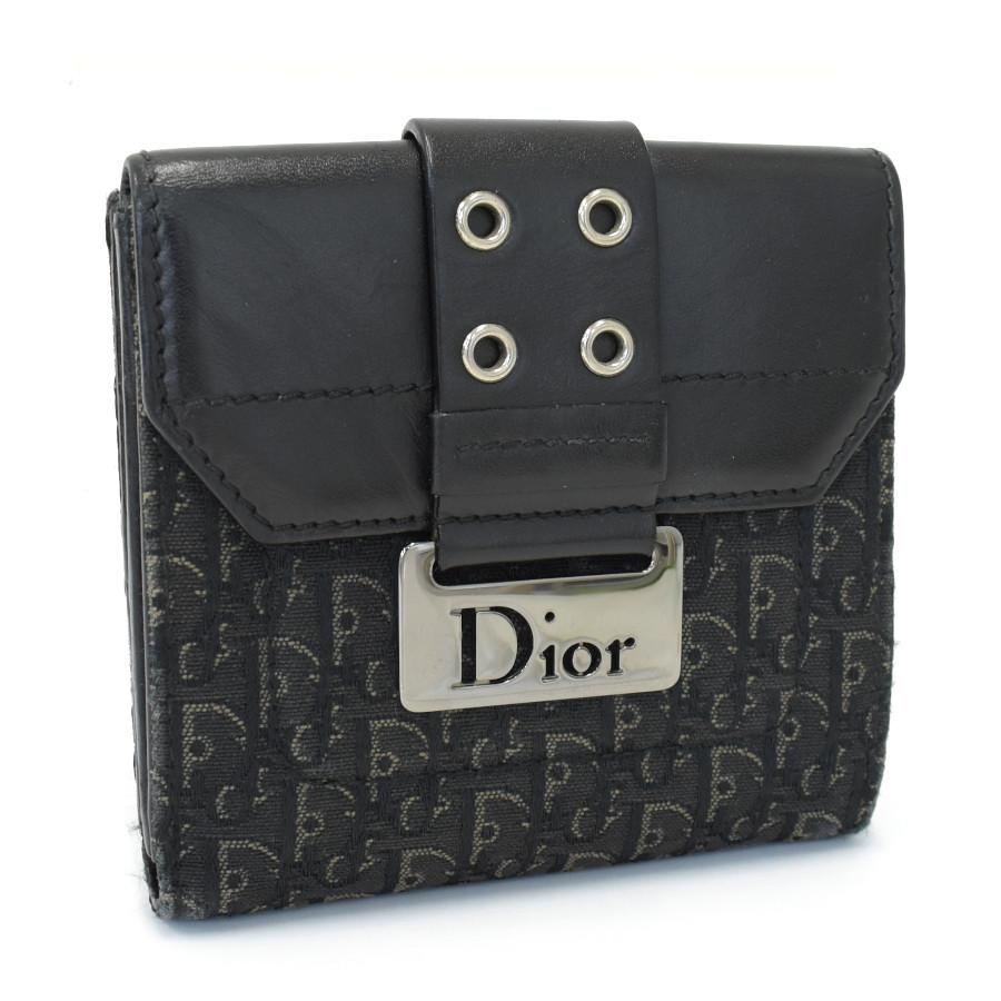 ⭐️ 極美品 Dior ディオール エンボス トロッター 二つ折り財布 ブラック ⭐️ 極美品 Dior ディオール エンボス トロッター 二つ折り財布